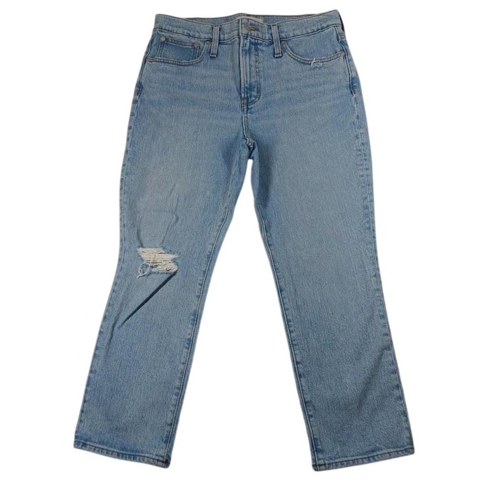 Madewell The Perfect Vintage Crop Jeans Womens 29P High Rise Distressed Denim